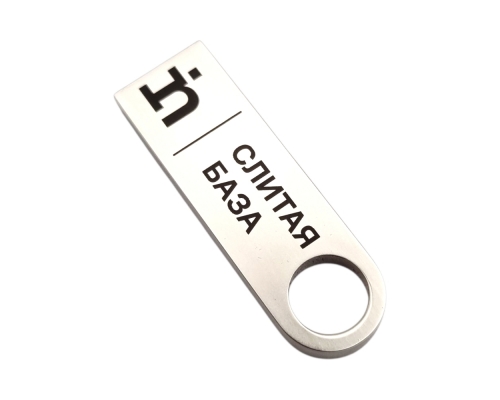 Флешка Металлическая Сензо "Senzo" R223 серебристый, гравировка с чернением