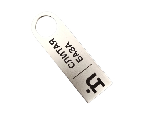 Флешка Металлическая Сензо "Senzo" R223 серебристый, гравировка с чернением