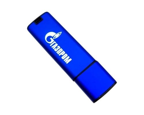 Флешка Металлическая Граптос "Graptos" R445 синий, гравировка