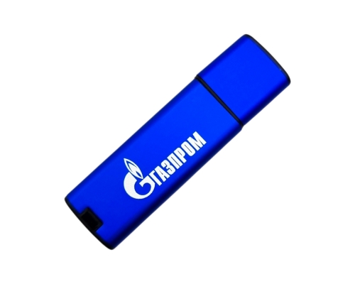 Флешка Металлическая Граптос "Graptos" R445 синий, гравировка