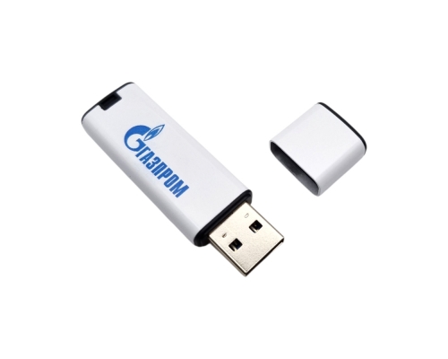 Флешка Металлическая Граптос "Graptos" R445 белая, уф-печать 4+0