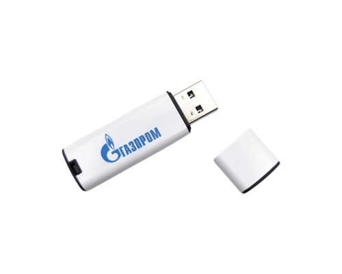 Флешка Металлическая Граптос "Graptos" R445 белая, уф-печать 4+0