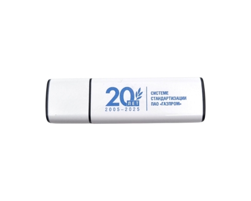 Флешка Металлическая Граптос "Graptos" R445 белая, уф-печать 4+0