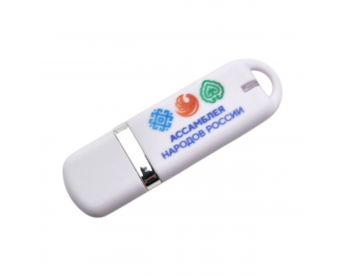 Флешка Пластиковая Мемо Софт-тач "Memo Soft-touch" S315 белая, уф-печать