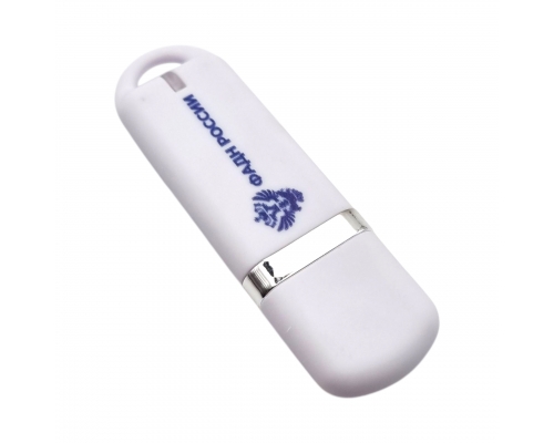 Флешка Пластиковая Мемо Софт-тач "Memo Soft-touch" S315 белая, уф-печать