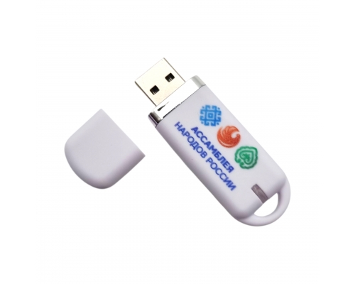 Флешка Пластиковая Мемо Софт-тач "Memo Soft-touch" S315 белая, уф-печать