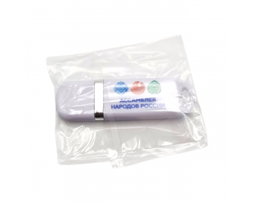 Флешка Пластиковая Мемо Софт-тач "Memo Soft-touch" S315 белая, уф-печать