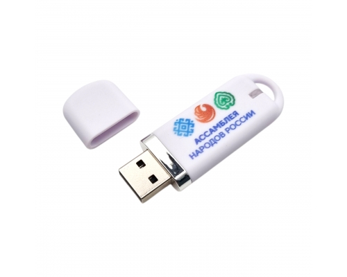 Флешка Пластиковая Мемо Софт-тач "Memo Soft-touch" S315 белая, уф-печать