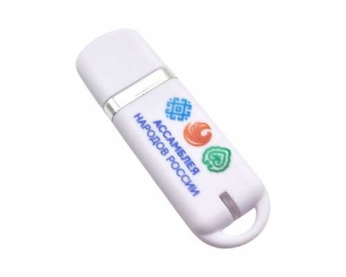 Флешка Пластиковая Мемо Софт-тач "Memo Soft-touch" S315 белая, уф-печать