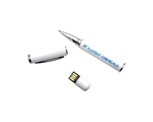 Флешка Металлическая Ручка Бона "Pen Bona" R324 белый, уф-печать