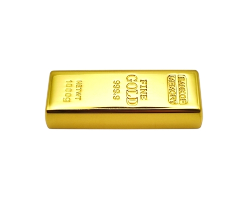 Флешка Металлическая Золотой слиток "Gold Bar" R352 золотой, гравировка с чернением