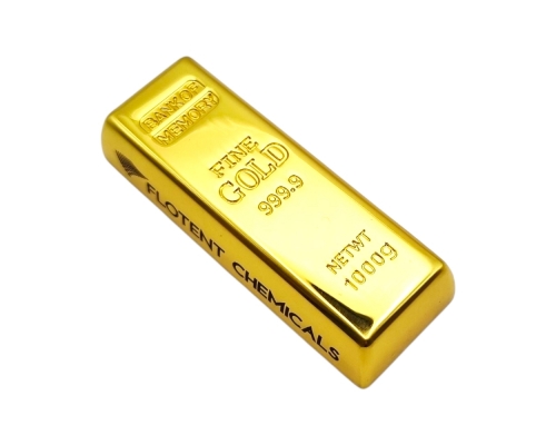 Флешка Металлическая Золотой слиток "Gold Bar" R352 золотой, гравировка с чернением