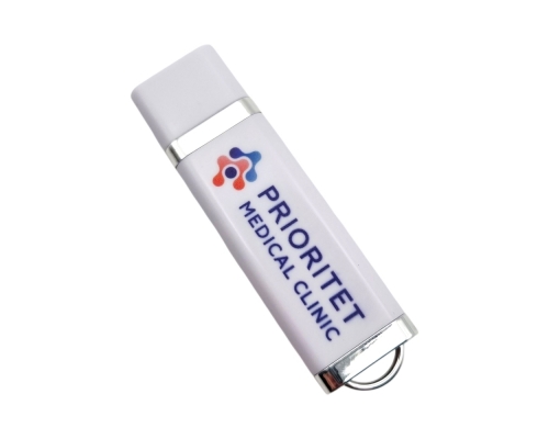 Флешка Пластиковая Протос Промо "Protos Promo" S12 белая, уф-печать 4+0
