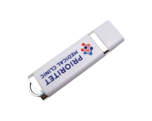 Флешка Пластиковая Протос Промо "Protos Promo" S12 белая, уф-печать 4+0