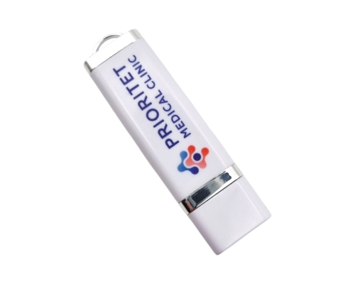 Флешка Пластиковая Протос Промо "Protos Promo" S12 белая, уф-печать 4+0