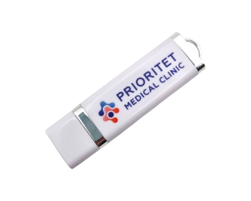 Флешка Пластиковая Протос Промо "Protos Promo" S12 белая, уф-печать 4+0