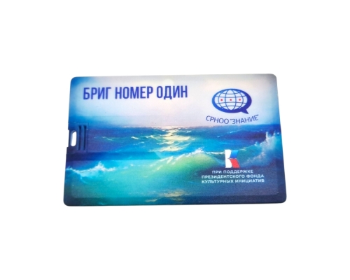 Флешка Пластиковая Визитка "Visit Card" S78 белая