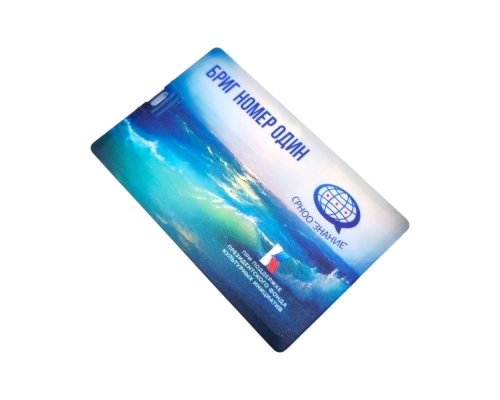 Флешка Пластиковая Визитка "Visit Card" S78 белая