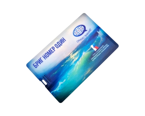 Флешка Пластиковая Визитка "Visit Card" S78 белая