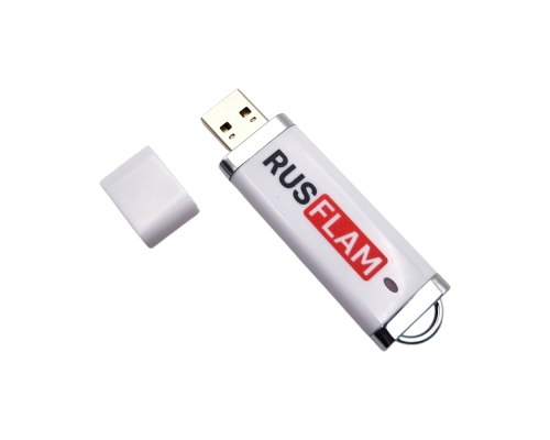 Флешка Пластиковая Протос Промо "Protos Promo" S12 белая, уф-печать