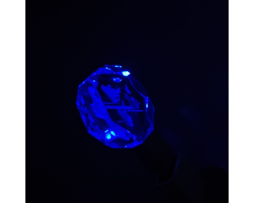 Флешка Стеклянная Кристалл Дискос "Crystal Discos" W516 серебристый, гравировка 3D