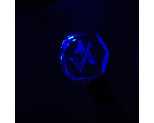 Флешка Стеклянная Кристалл Дискос "Crystal Discos" W516 серебристый, гравировка 3D