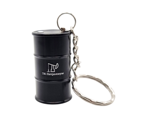 Флешка Металлическая Бочка "Barrel" R299 черная, гравировка