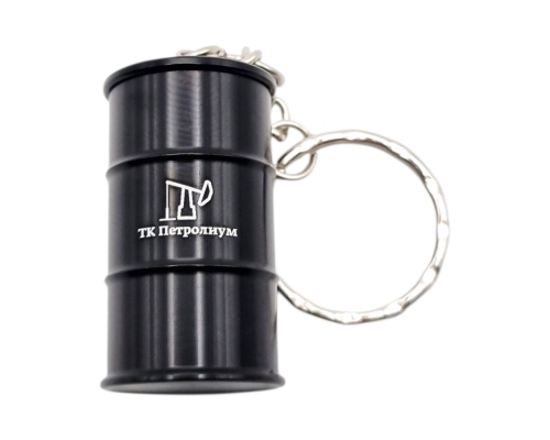 Флешка Металлическая Бочка "Barrel" R299 черная, гравировка