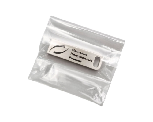 Флешка Металлическая Сенс "Sense" R479 серебристая, гравировка с чернением