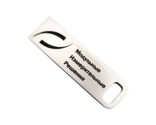 Флешка Металлическая Сенс "Sense" R479 серебристая, гравировка с чернением