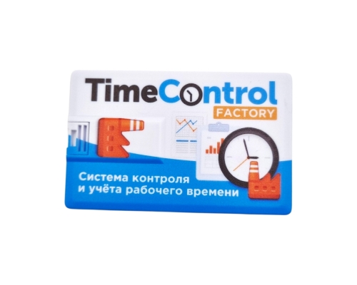 Флешка Пластиковая Визитка "Visit Card" S78 белая, уф-печать