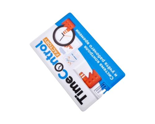 Флешка Пластиковая Визитка "Visit Card" S78 белая, уф-печать