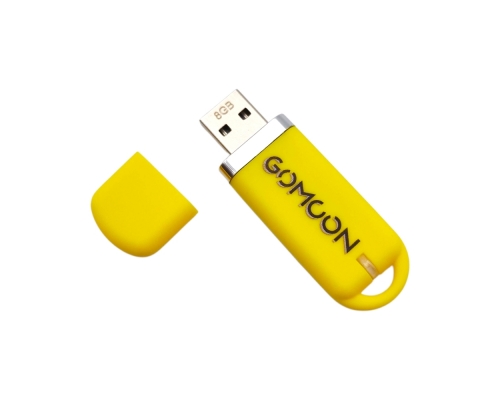 Флешка Пластиковая Мемо Софт-тач "Memo Soft-touch" S315 желтая, уф-печать