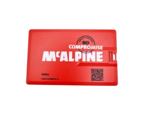 Флешка Пластиковая Визитка "Visit Card" S78 белая, уф-печать 4+4