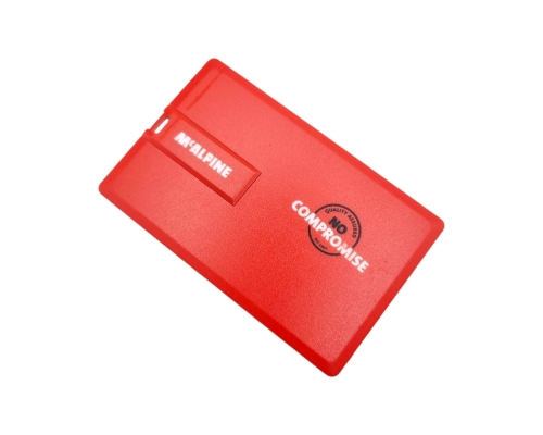 Флешка Пластиковая Визитка "Visit Card" S78 белая, уф-печать 4+4