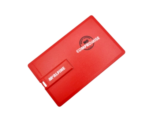 Флешка Пластиковая Визитка "Visit Card" S78 белая, уф-печать 4+4