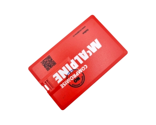 Флешка Пластиковая Визитка "Visit Card" S78 белая, уф-печать 4+4