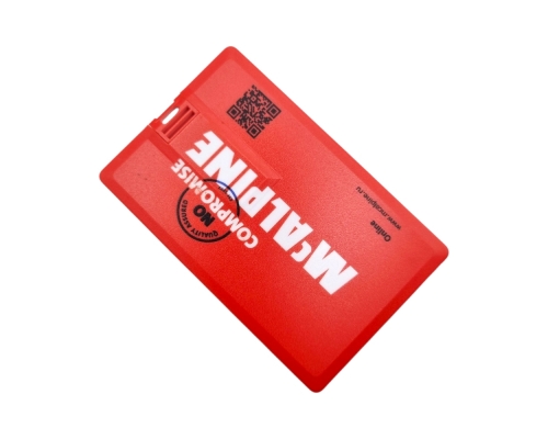 Флешка Пластиковая Визитка "Visit Card" S78 белая, уф-печать 4+4