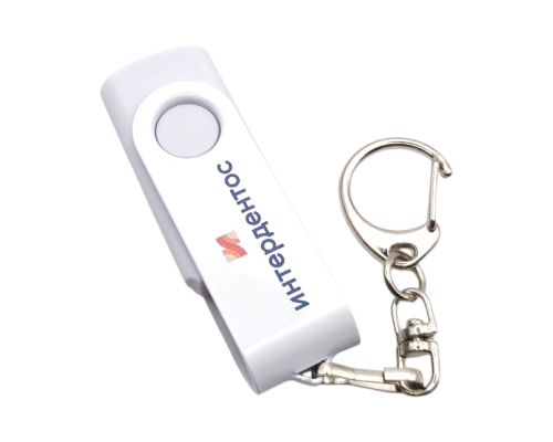 Флешка Пластиковая Твист Колор "Twist Color" S131 белый, уф-печать