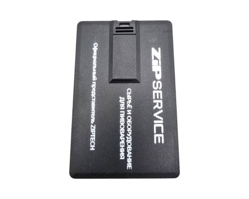 Флешка Пластиковая Визитка "Visit Card" S78 черная, уф-печать 1+1, белила