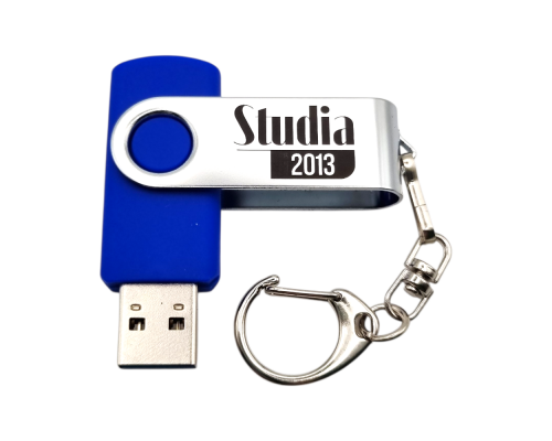 Флешка Пластиковая Твистер "Twister" S215 синий, гравировка с чернением 1+1