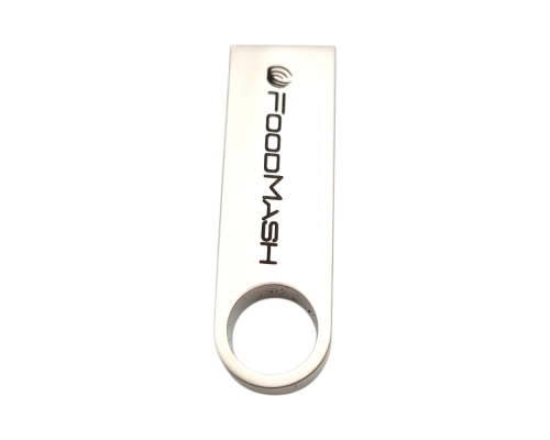 Флешка Металлическая Сензо "Senzo" R223 серебристая, гравировка с чернением