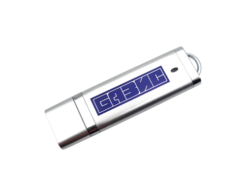 Флешка Пластиковая Протос Промо "Protos Promo" S12 серебряный, уф-печать