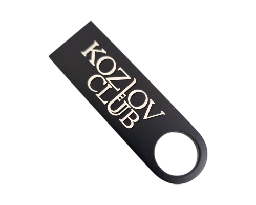 Флешка Металлическая Сензо "Senzo" R223 черная, гравировка