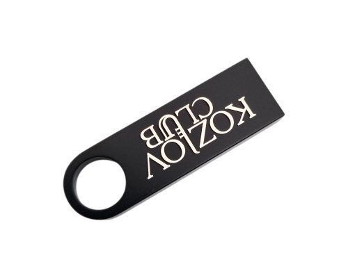 Флешка Металлическая Сензо "Senzo" R223 черная, гравировка