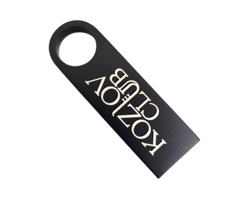 Флешка Металлическая Сензо "Senzo" R223 черная, гравировка