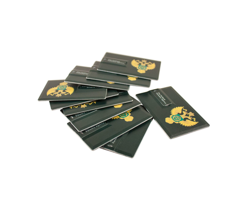 Флешка Пластиковая Визитка "Visit Card" S78 зелёный, уф-печать 4+4