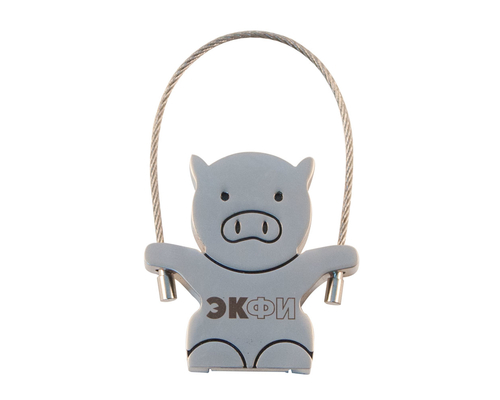 Флешка Металлическая Свинка Вуди "Woody Pig" R158 серебряный, гравировка 1+0, чернение