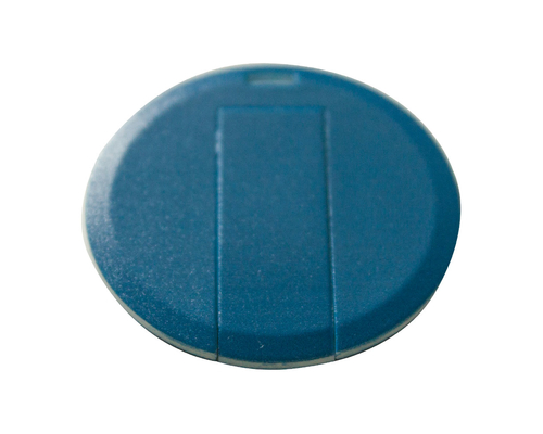 Флешка Пластиковая Визитка Круглая "Round Card" S474 синий, уф-печать 4+4