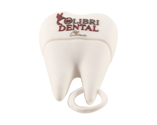Флешка Силиконовая Зуб "Tooth" V466 белый, логотип 3D